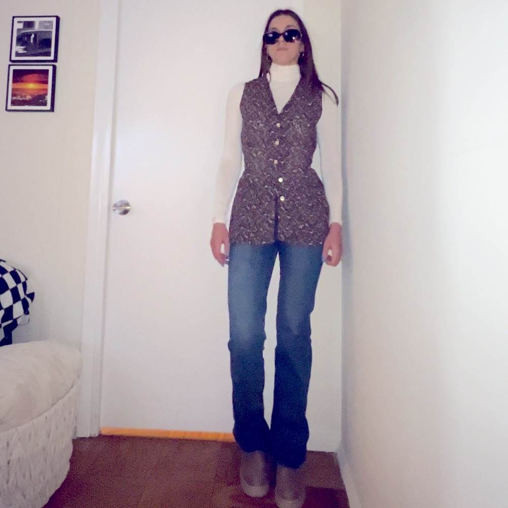 Vintage Campagnie International floral vest